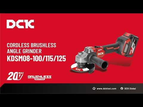 DCK Cordless Brushless Angle Grinder KDSM08-100/115/125